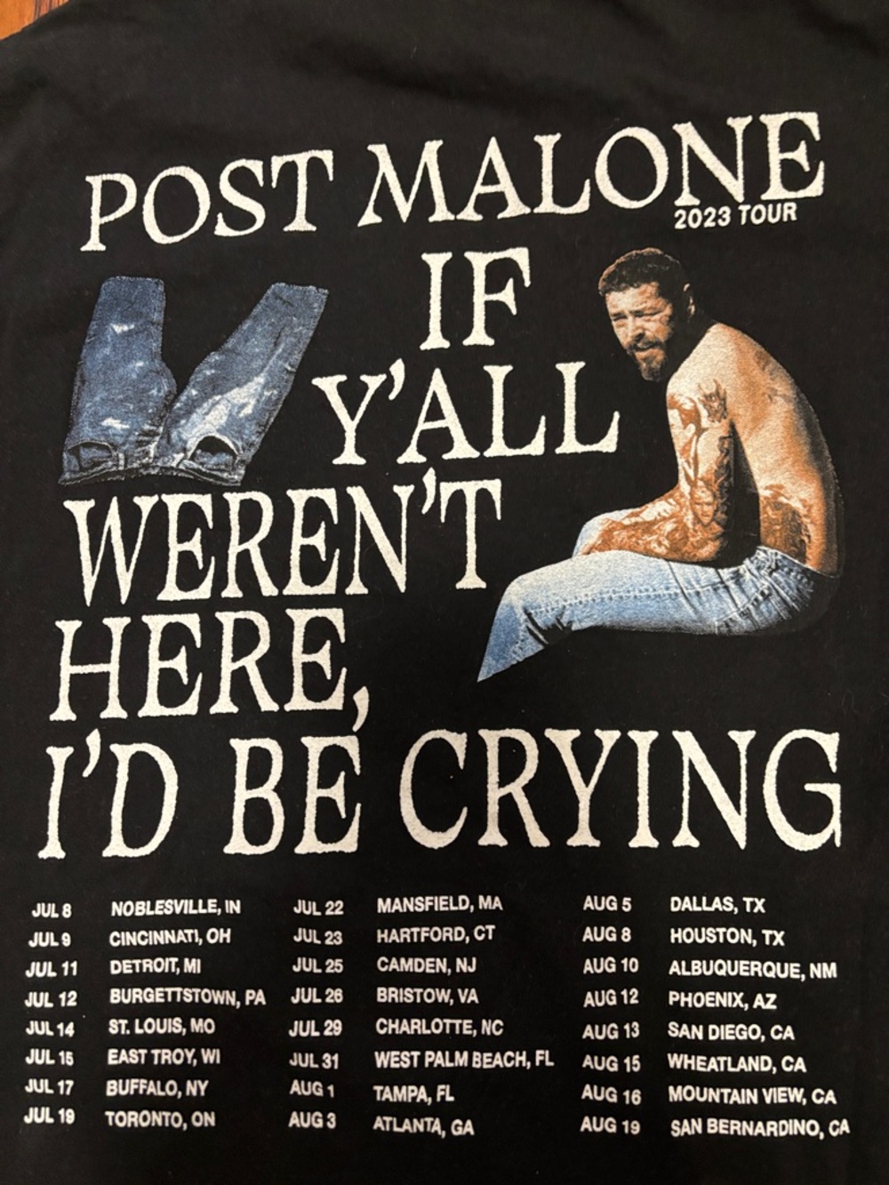 Post Malone Black Tour T shirt Size: Large - Picture 5 of 5